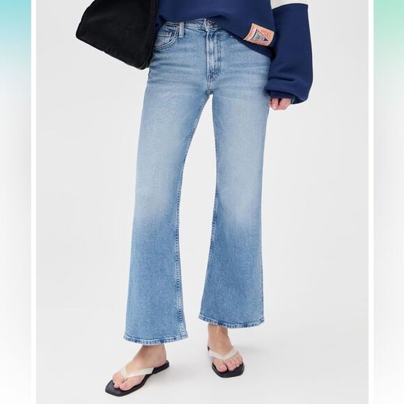 NWT MOTHER Women's The Bookie Flood Jeans Sow Surreal size 31 - Picture 1 of 16